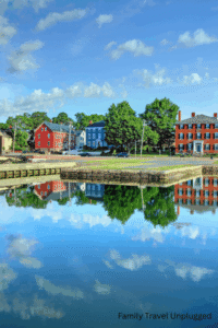 Family enjoying a scenic walk in Salem Massachusetts with kids marveling at local attractions and historic sites.