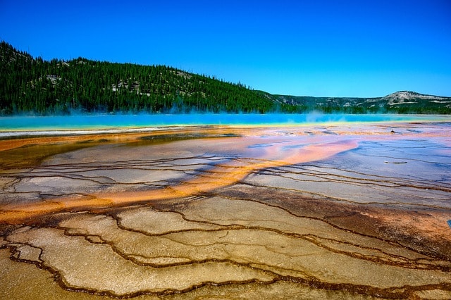 yellowstone, pool, hot spring, minerals, colorful, heat, steam, nature, yellowstone, yellowstone, yellowstone, yellowstone, yellowstone