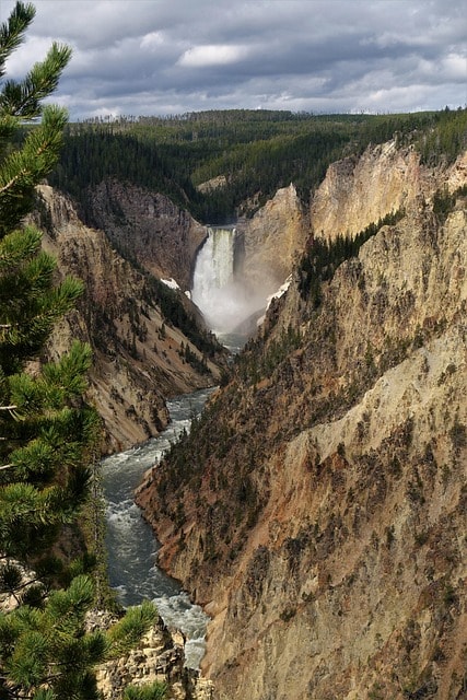 waterfalls, yellowstone, wyoming, hiking, vacation, brown waterfall, yellowstone, yellowstone, yellowstone, yellowstone, yellowstone, wyoming, wyoming, nature, hiking