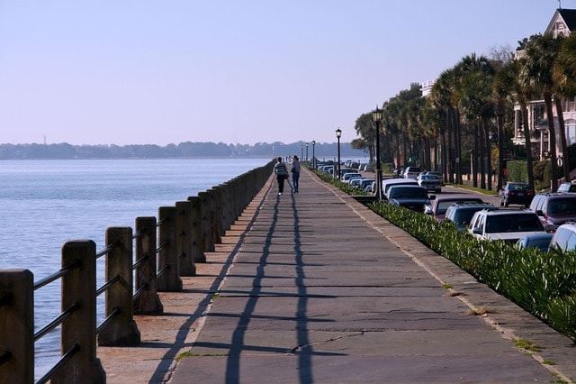 walking, women, walkway, sidewalk, bay, water, haze, charleston, south carolina, tree, nature, state, america, usa, summer, spring, charleston, charleston, charleston, charleston, charleston, south carolina