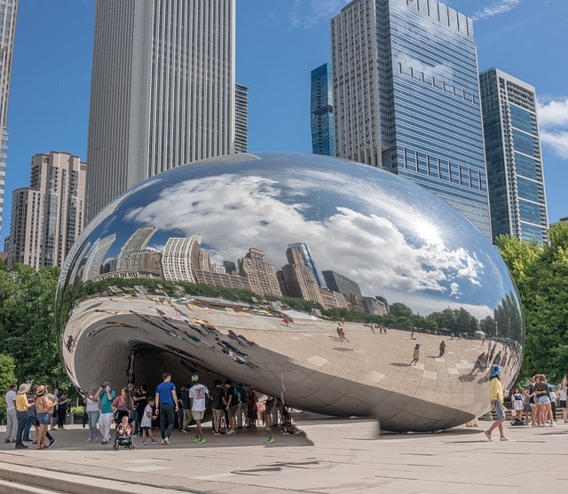 bean, monument, chicago, cloud gate, urban, architecture, city, buildings, illinois, park, reflection, sculpture, chicago, chicago, chicago, chicago, chicago, cloud gate, illinois