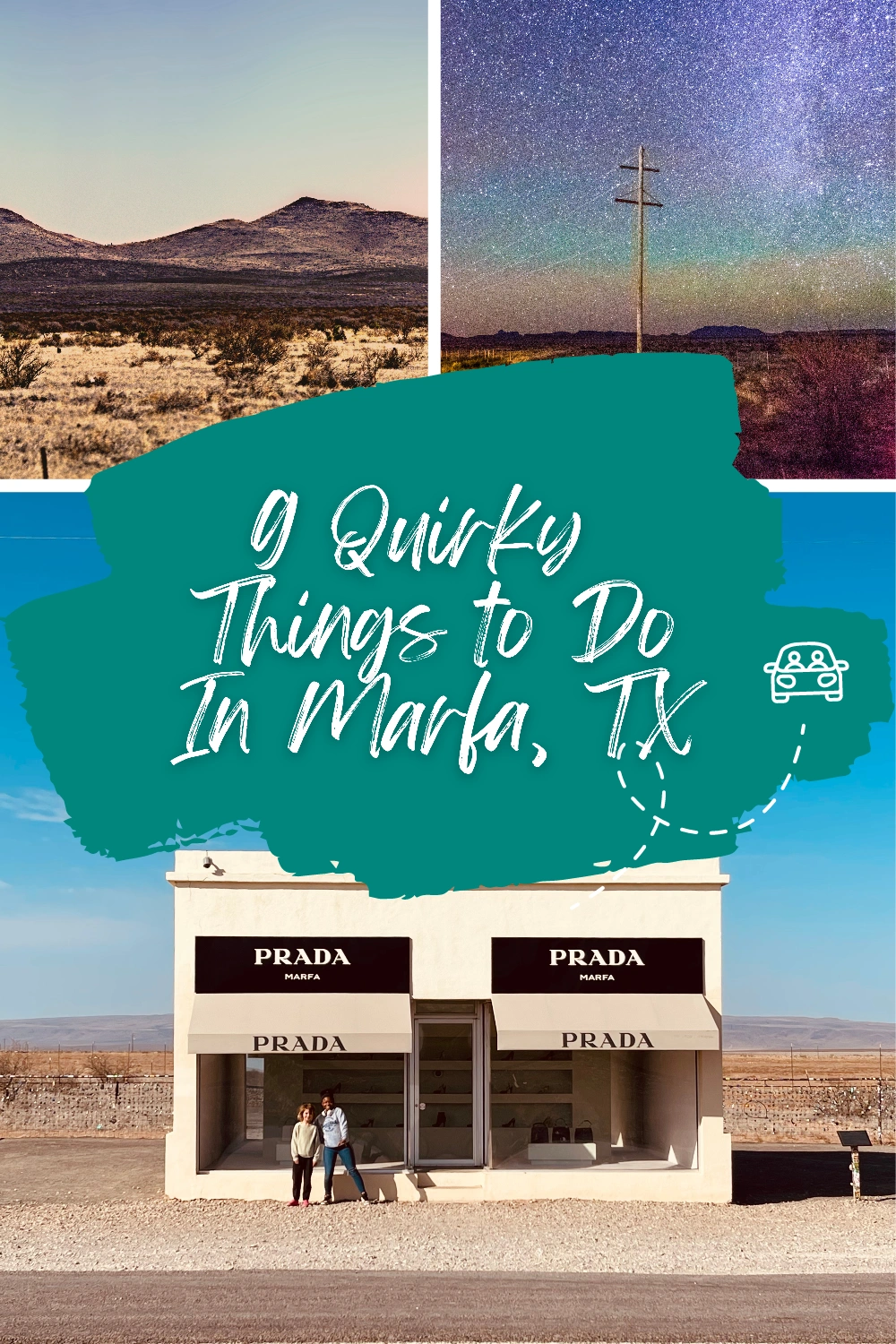 Family with kids exploring desert landscape in Marfa, Texas. Things to do Marfa TX, Marfa Texas vacation, family travel Marfa, what to see in Marfa, Marfa things to do, marfa tx
