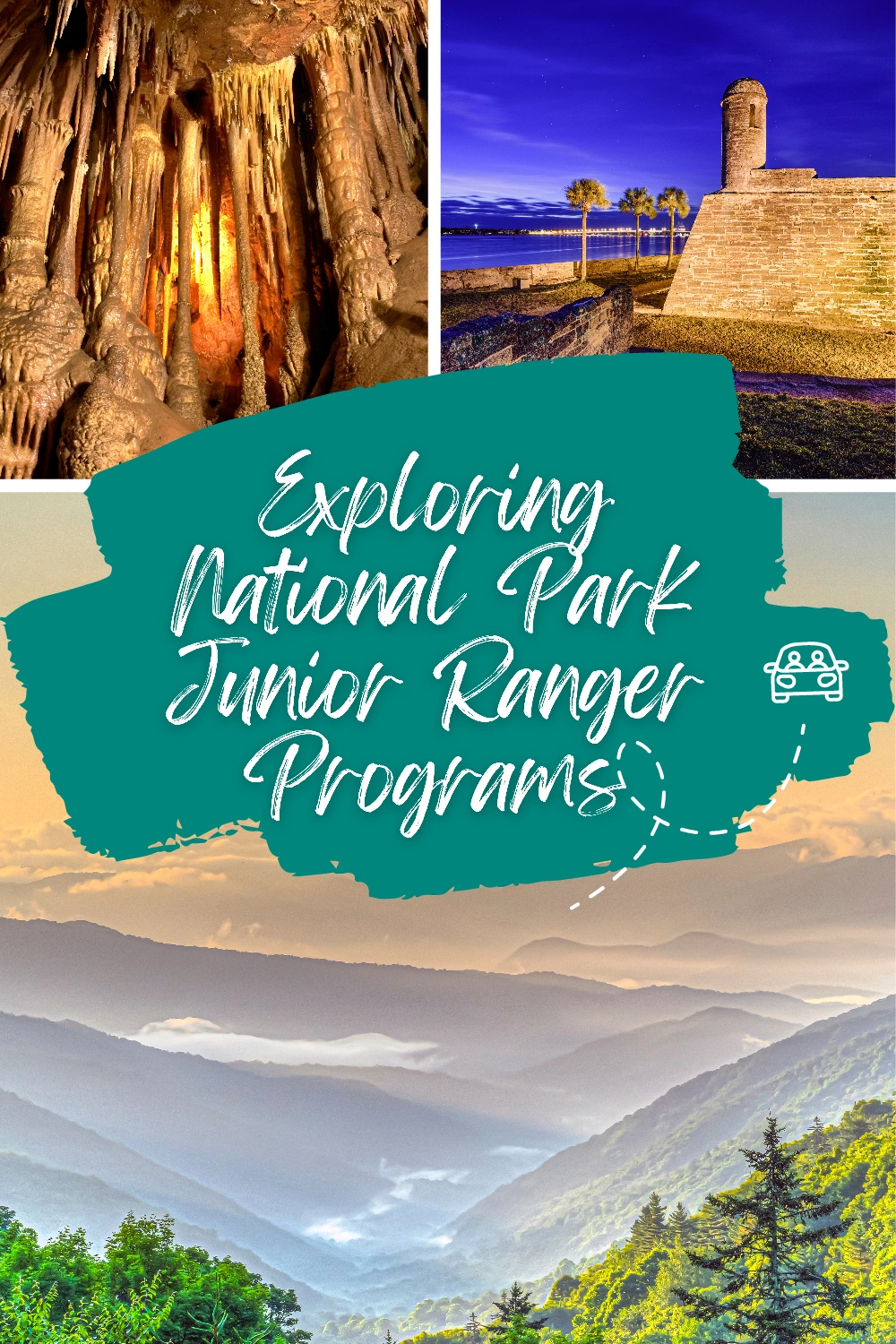 A collection of Junior Ranger badges laid out, each one earned through exploration, activities, and discovery in U.S. national parks. This image celebrates educational travel and hands-on learning for kids across America. Junior Ranger, Junior Ranger program, national parks, kids travel, family road trip, Junior Ranger badges, outdoor education, NPS kids, family adventure, homeschool travel, national park learning, park rangers, national park activities, free family travel, educational souvenirs, travel with kids, national park junior ranger